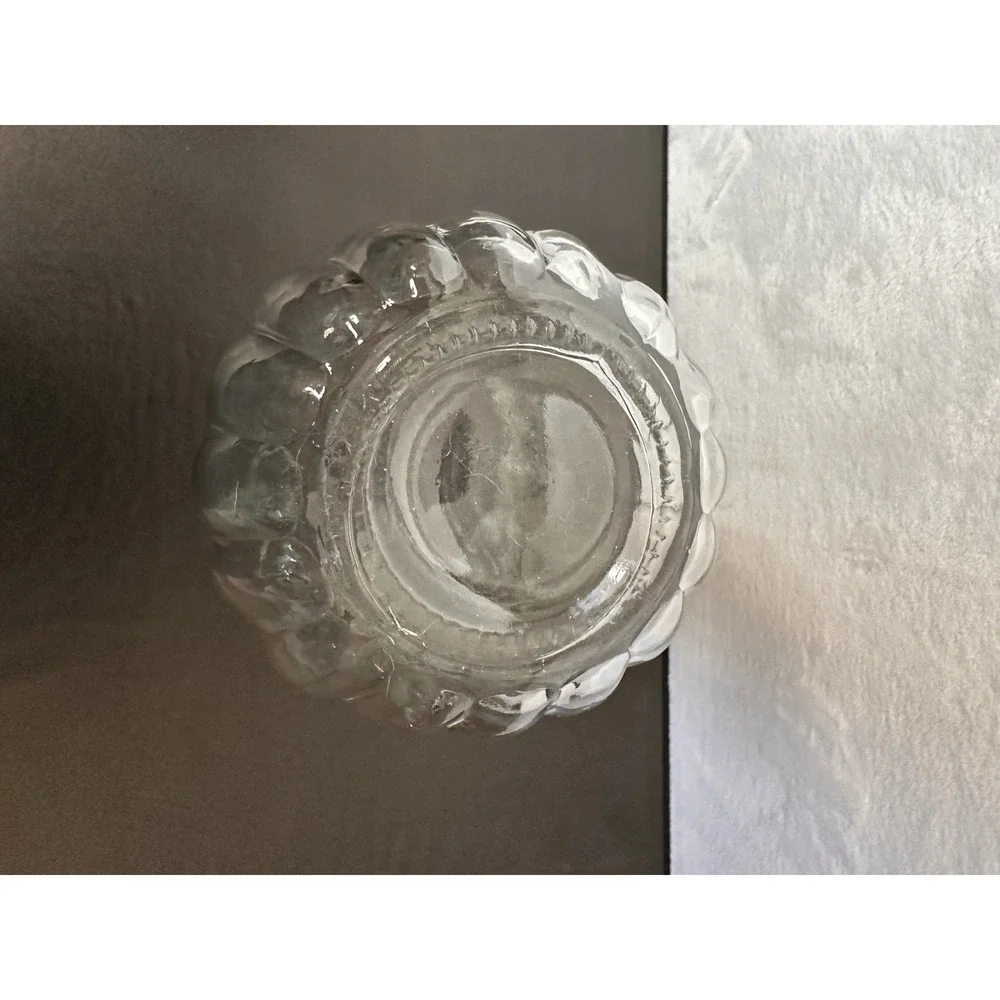 Clear Glass Floral Flower Vase  